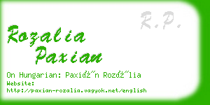 rozalia paxian business card